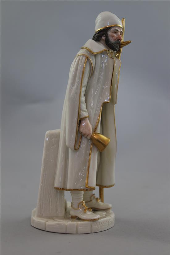 A Royal Worcester figure of The Watchman, modelled by James Hadley, 19cm